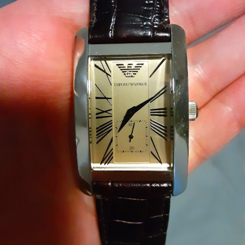 Leather Armani Watch